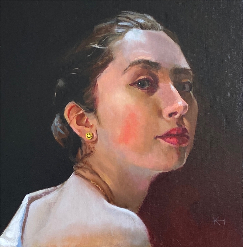 Girl with the Smiley Earring